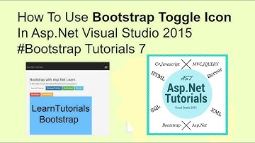 How to use bootstrap toggle icon in asp net || visual studio 2015 #bootstrap tutorials 7