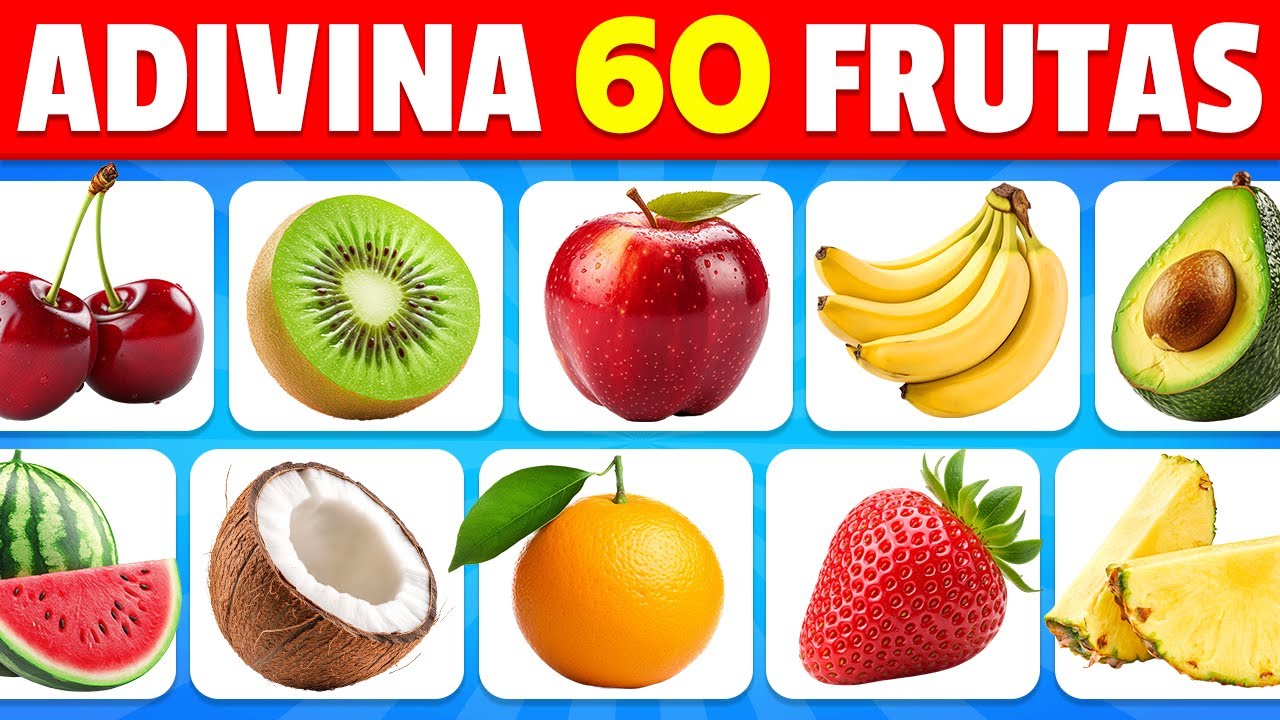 Adivina La Fruta 🍓🍌🥑 | Aprende 40 Diferentes Tipos de Frutas