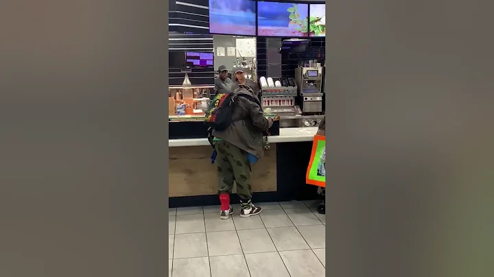 Crazy guy absolutely DESTROYING a Mcdonalds Servic...
