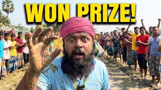 He found coins in the mud and won a prize || Fun village game || Human X Challenge 