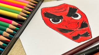 how to draw sakonji urokodaki mask from demonslayer