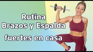 Brazos y Espalda fuertes en casa + cardio / Rutina 1586