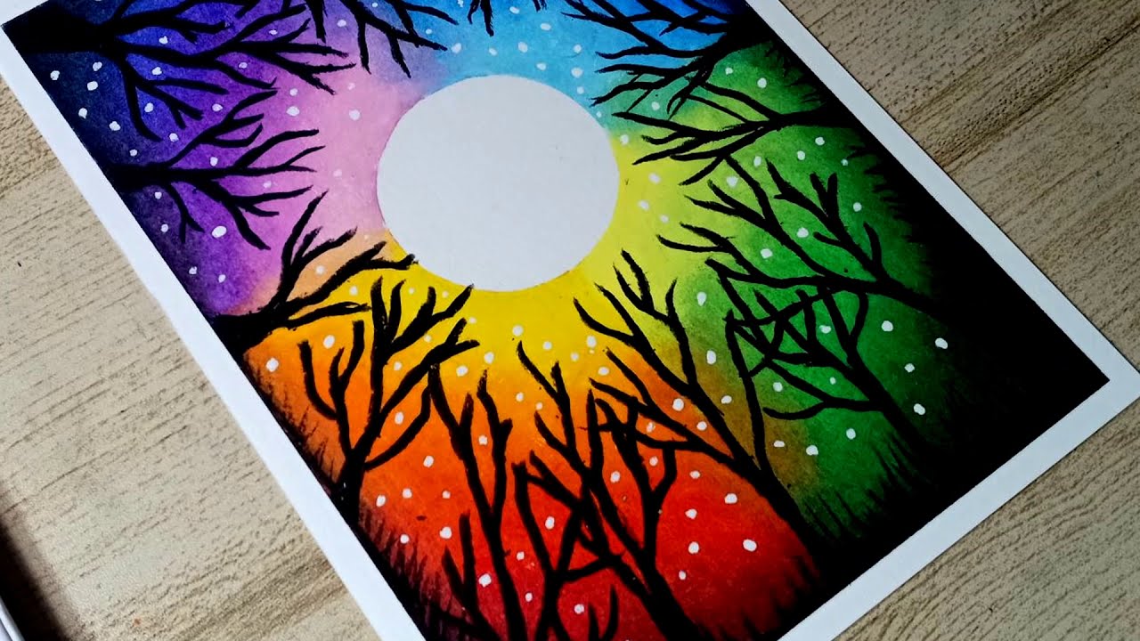 รวมวาดภาพด้วยสีชอล์ค How to draw  Oil Pastel