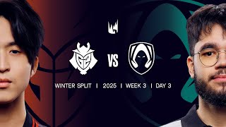 : G2 v TH | 2025 LEC Winter | Week 3 Day 3 | G2 Esports vs Team Heretics