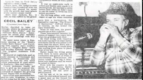Cecil Bailey (Country Blues)
