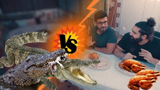 تحدي التمساح ? اقوى عضة في العالم | Crocodile Eating Challenge