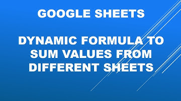 Google Sheets -Efficiently sum from different sheets using dynamic formula