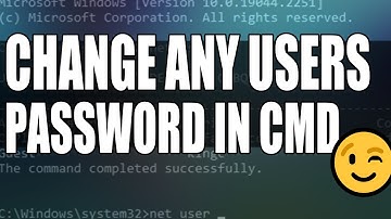 Change Any Windows User Password In CMD
