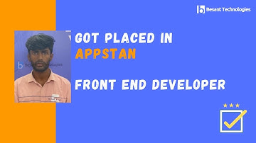 Besant Technologies Marathahalli Reviews | MOORTHY Got Placed in APPSTAN 4LAC | Full Stack Course