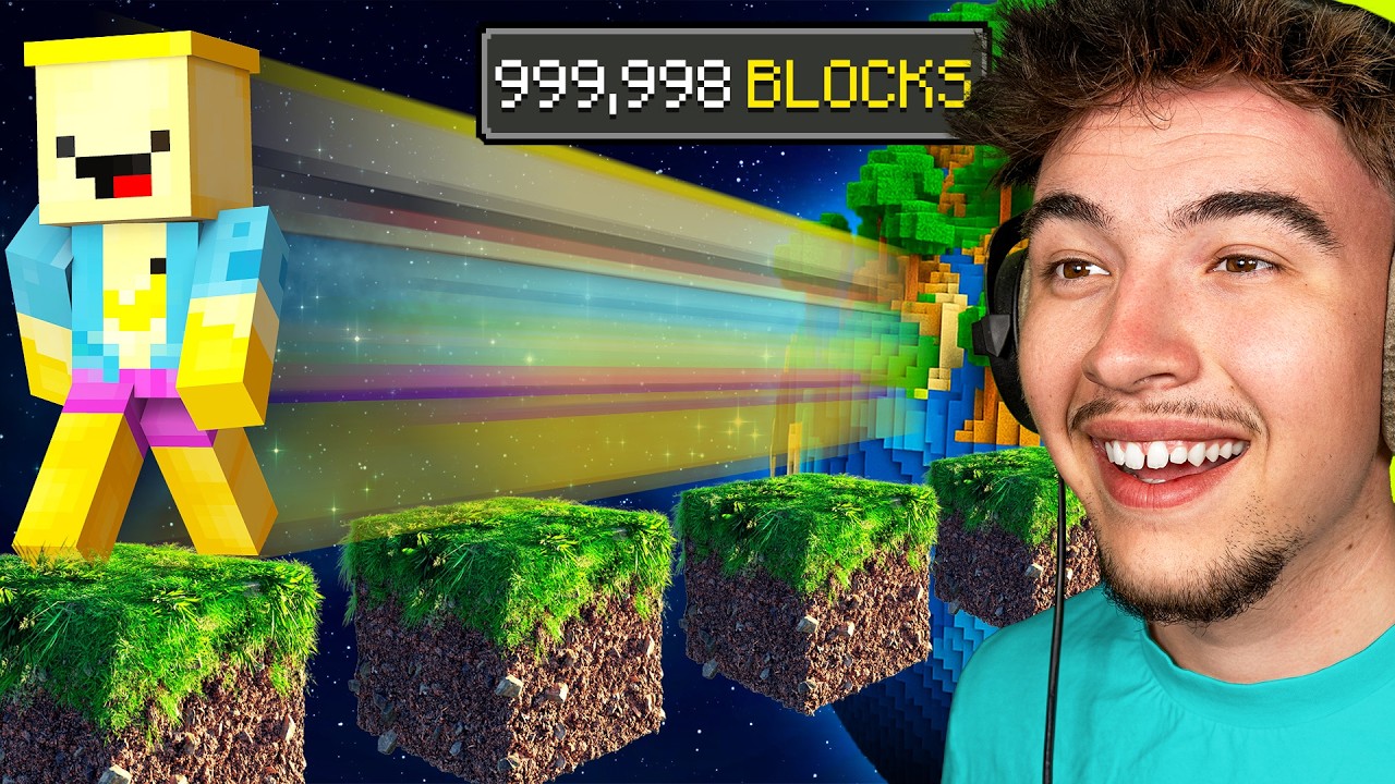 J'ai COURU 1,000,000 Blocs sur Minecraft !