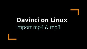 DaVinci On Linux: Import MP4 & MP3