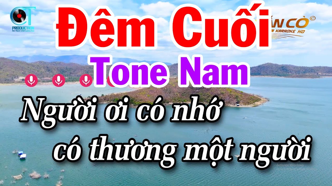 Karaoke Đêm Cuối Tone Nam Beat Hay Dễ Hát 2025 Tuấn Cò