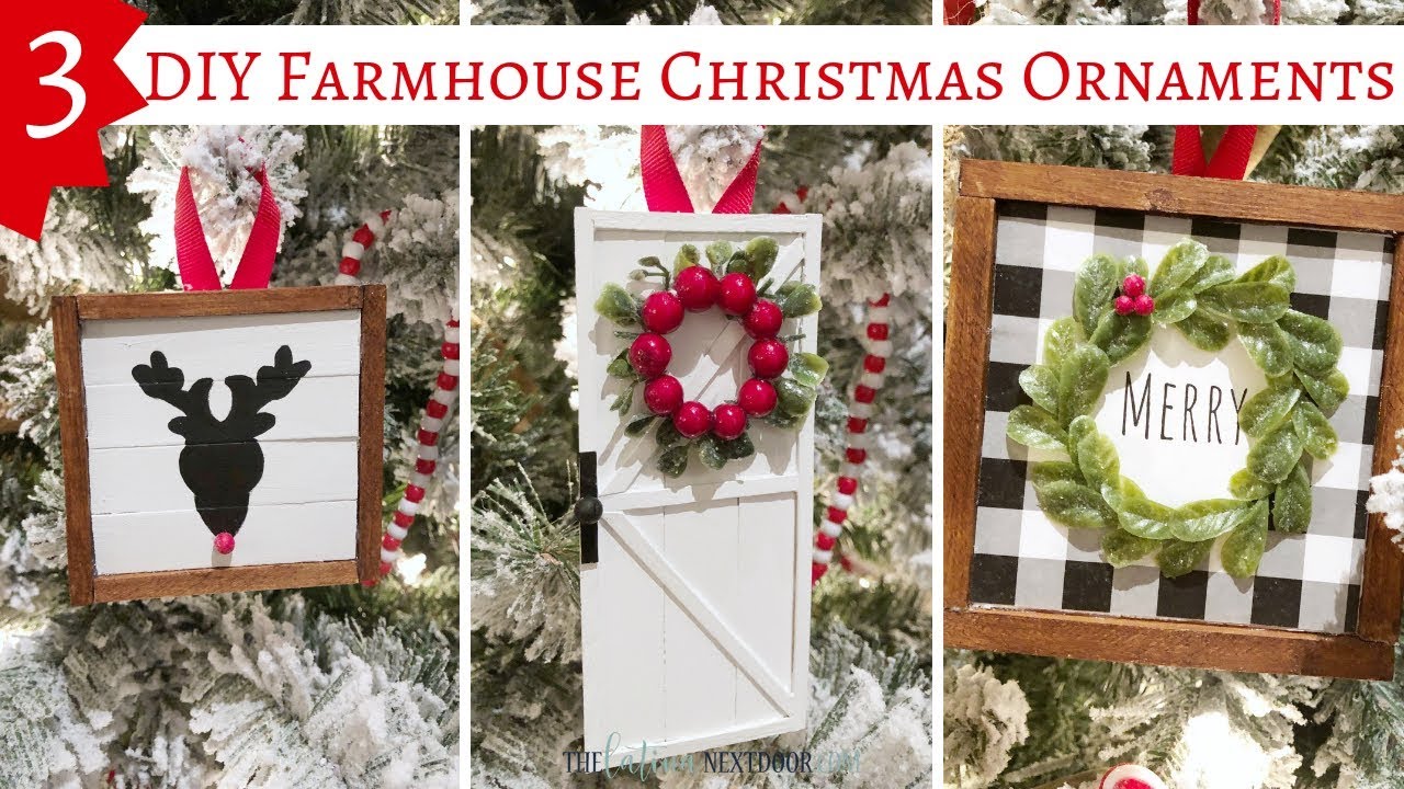 Farmhouse Christmas Ornaments 