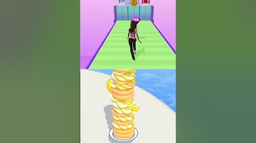 Pancak Run vs Clothes Run   Very Satisfying  Gameplay  Video #squeezygirl #sliceitall #satisfying