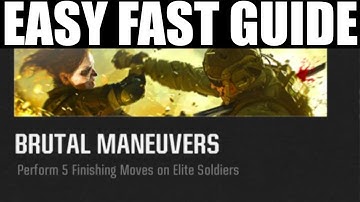 "Brutal Maneuvers" challenge guide - How to "perform 5 finishing moves on elite soldiers" Bo6