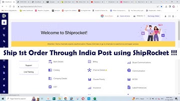 Ship 1st Order Through India Post using ShipRocket !!!
