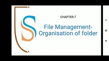 3rd - Computer - 03.07.2020 - File Management - Organisation of folders