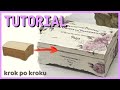 Decoupage pudełko vintage z zadrapaniami - DIY tutorial