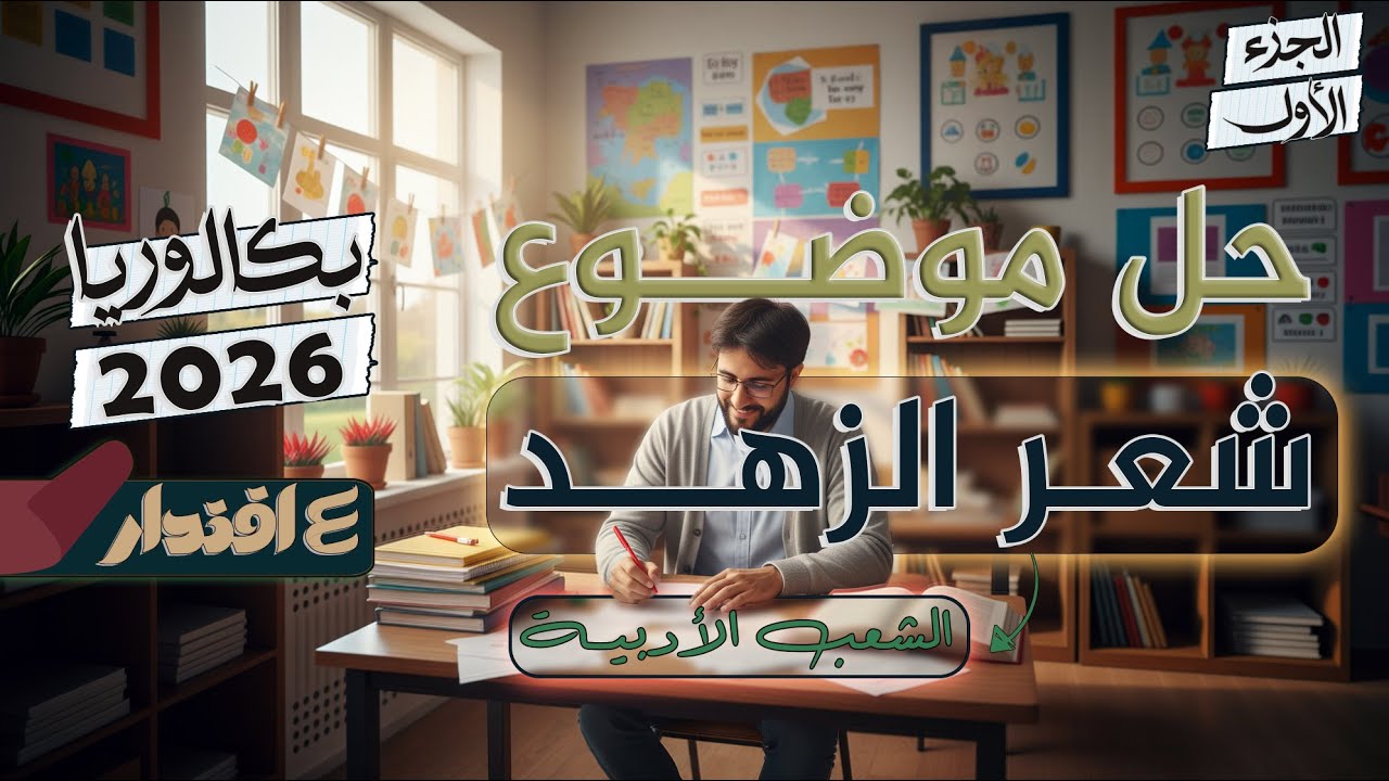 حل موضوع شعر الزهد و المديح النبوي I بكالوريا 2026  I البناء الفكري I آداب و فلسفة I لغات أجنبية