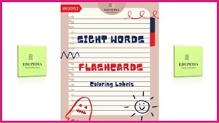 Sight Words Flashcards Worksheets