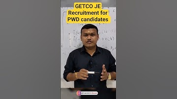 GETCO JE recruitment for PWD candidates.  #getco #pgvcl #dgvcl #ugvcl #mgvcl