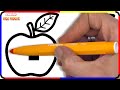 ( Fruits ) Apple and Marker Pencil Coloring / Akn Kids House