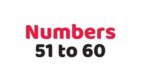 51 to 60 spelling in english | fifty one to Sixty number names | Number name 51 to 60  |
