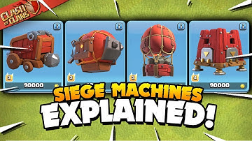 All 4 Siege Machines Explained - Basic to Advanced Tutorial (Clash of Clans)