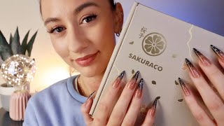 : ASMR Trying Japanese Snacks/Candy   whispering, unboxing, eating and tapping