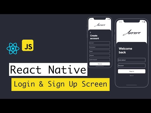 Building a React Native app - #3 Minimal login & sign-up screen UI