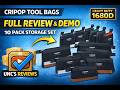 CRIPOP 10 Pack Zipper Tool Bag Set 🔧 Full Review &amp; Organization Demo | Durable Tool Pouches