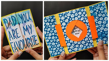 Shutter card tutorial/ peek-a-boo slider card/handmade swipe greeting card for Dad Mom/surprise card