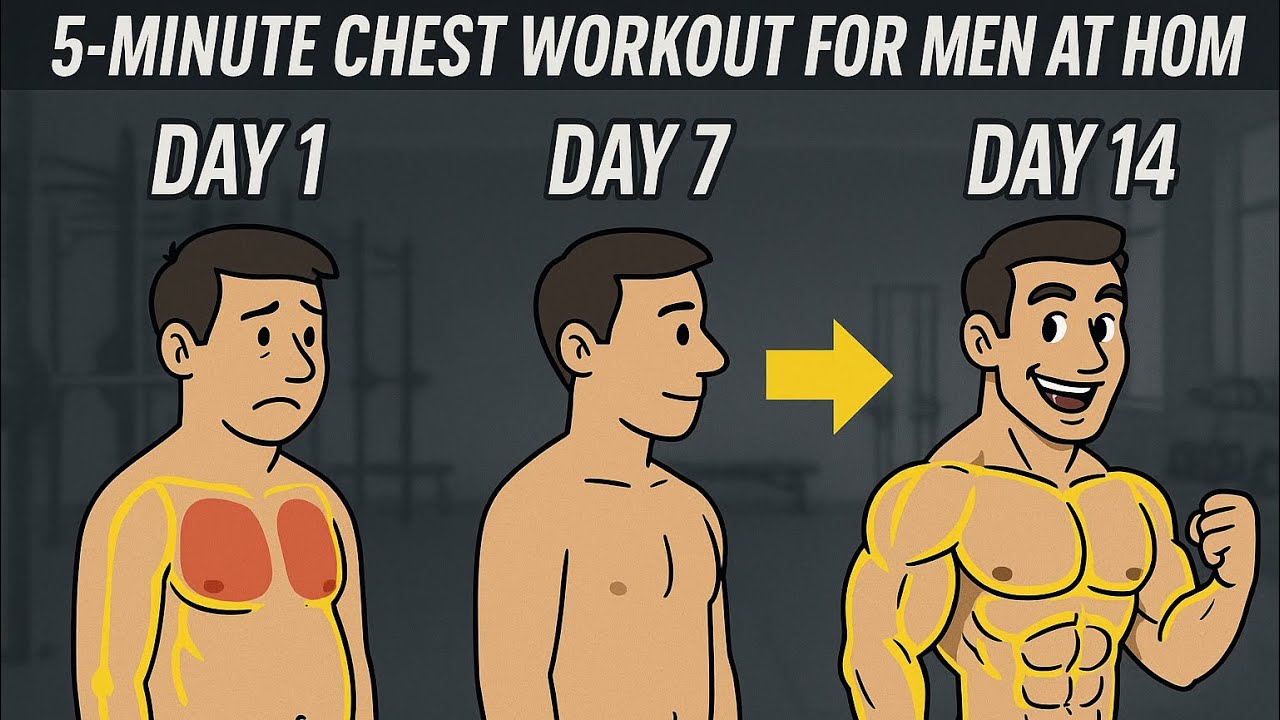 “5 Minute Chest Workout for Men at Home | Get Rid of Man Boobs & Chest ...