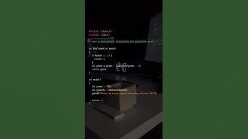 A RECURSIVE FUNCTION IN GROWTH 😍#clanguage #programming #coding #college #love