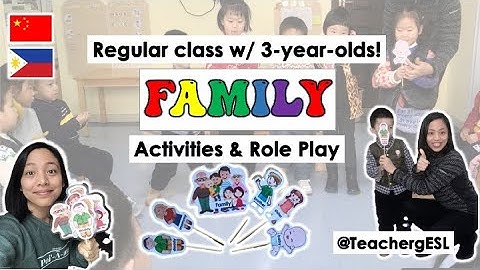 ESL Teaching Tips | Kindergarten Live Class (3-4 years old): Family Lesson | Activities & Role-Play