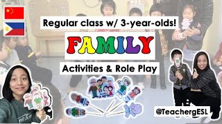 ESL Kindergarten Live Class: Family Lesson | Activities & Role-Play | Teacher-mom Vlog screenshot 5