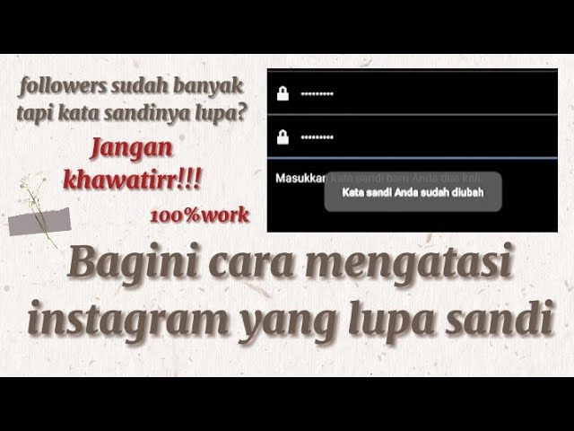 Cara atur ulang kata sandi instagram