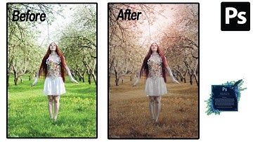 autumn color effect in photoshop tutorials
