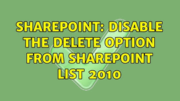 Sharepoint: Disable the delete option from Sharepoint list 2010