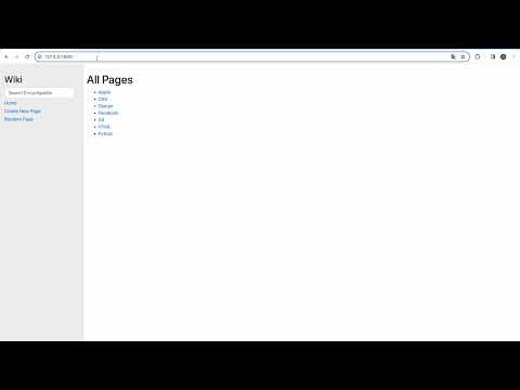 CS50 Project1 : wiki