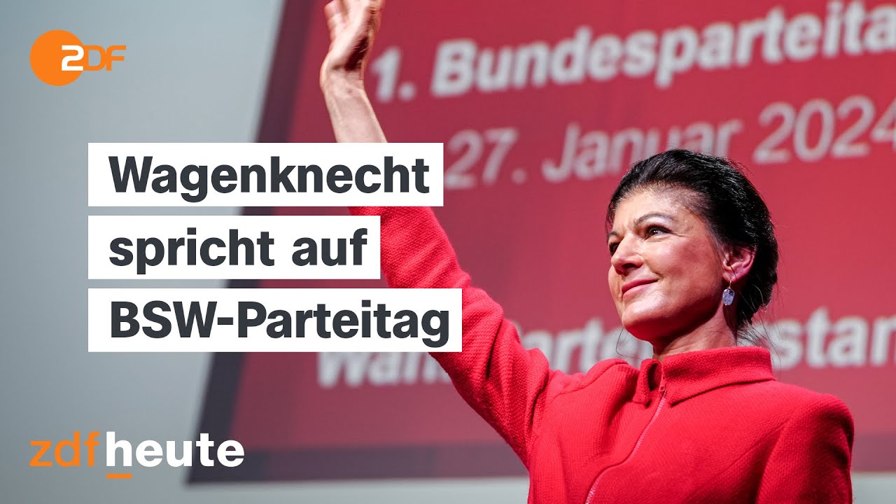 Sahra Wagenknecht im Europawahl-Wahlkampf 2024 auf dem Chlodwigplatz Köln