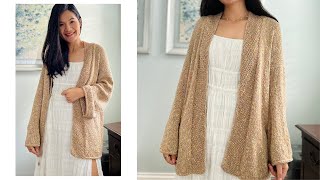 Knitted Cardigan - How to Knit a Simple Cardigan // Free Knitting Pattern