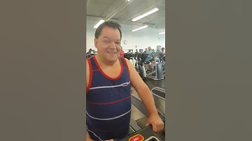 Blind man on the treadmill