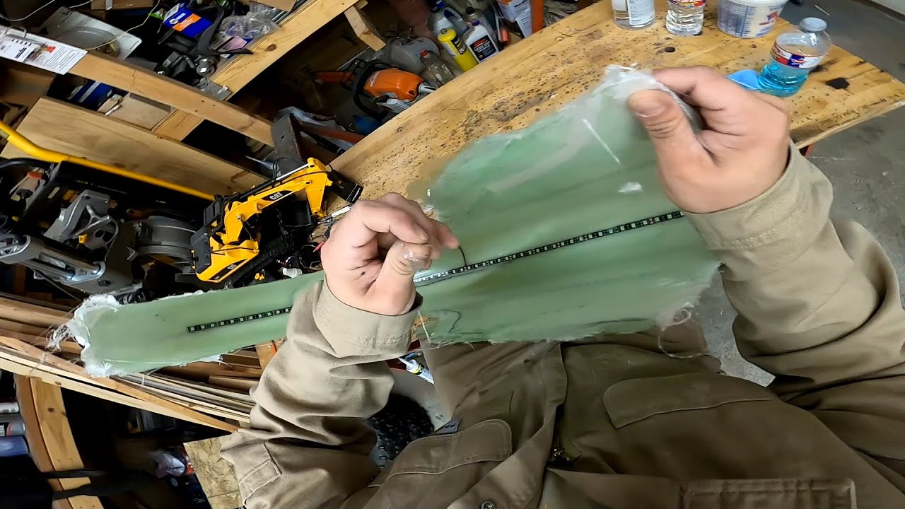 How To Make A Fiberglass Bike Fender Part 9 Pulling off the mold