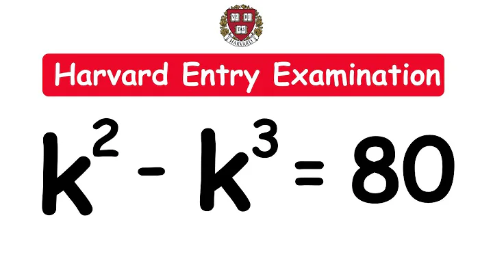 HARVARD Entry Exams || How to SOLVE for k? #maths