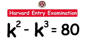 HARVARD Entry Exams || How to SOLVE for k? #maths