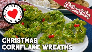 Cornflake Wreaths | Christmas Cornflake Wreath Cookies | Christmas Cookies by Cooking Up Love 1,968 views 2 years ago 4 minutes, 53 seconds