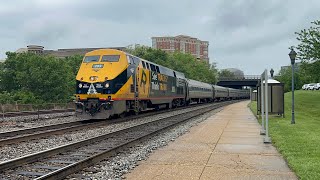 4 Amtrak and CSX Trains at Alexandria Train station FT. AMTK #203