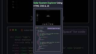 Interactive Solar System Explorer | HTML, CSS & JavaScript Tutorial #fyp #qyraxis #stem #coding
