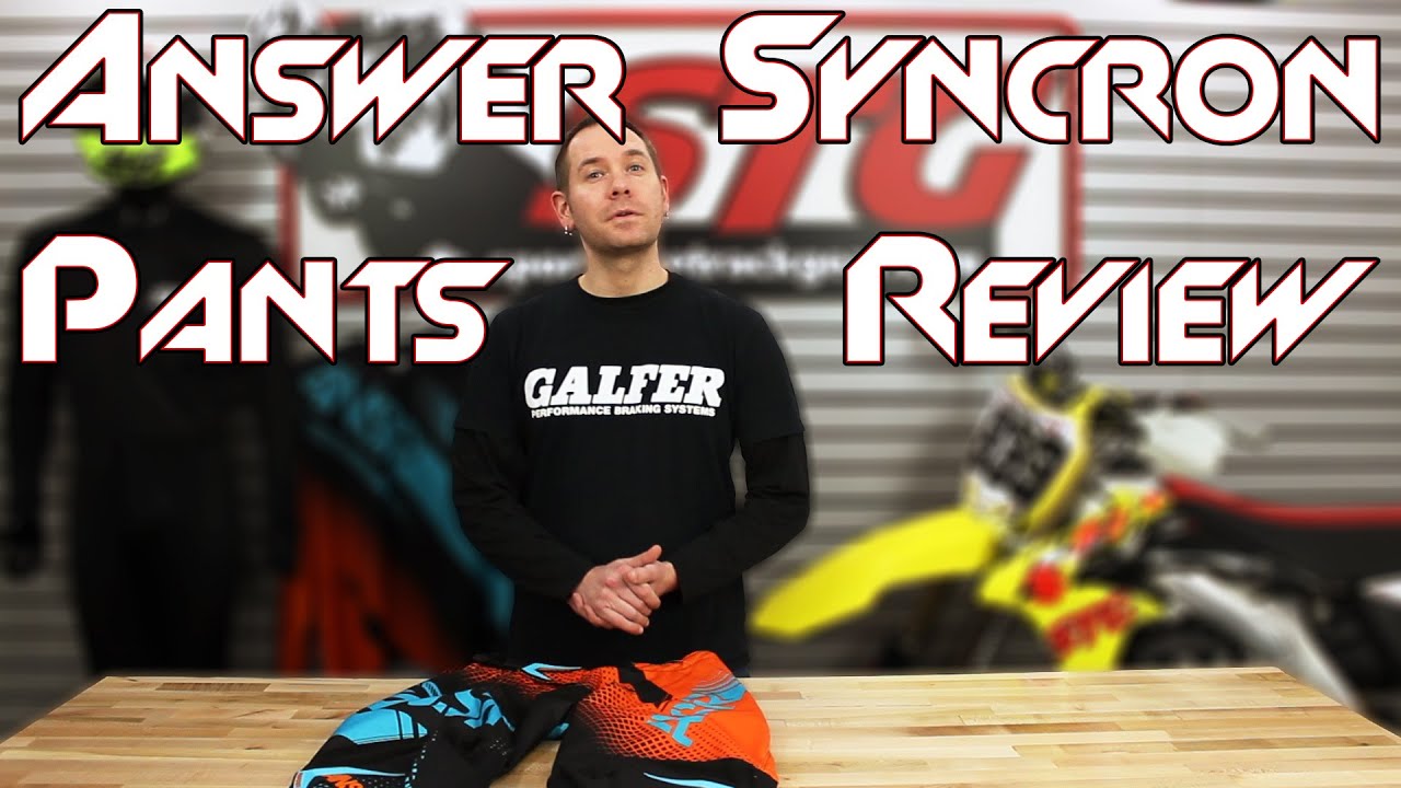 Answer Syncron Pants Review from Sportbiketrackgear.com - YouTube
